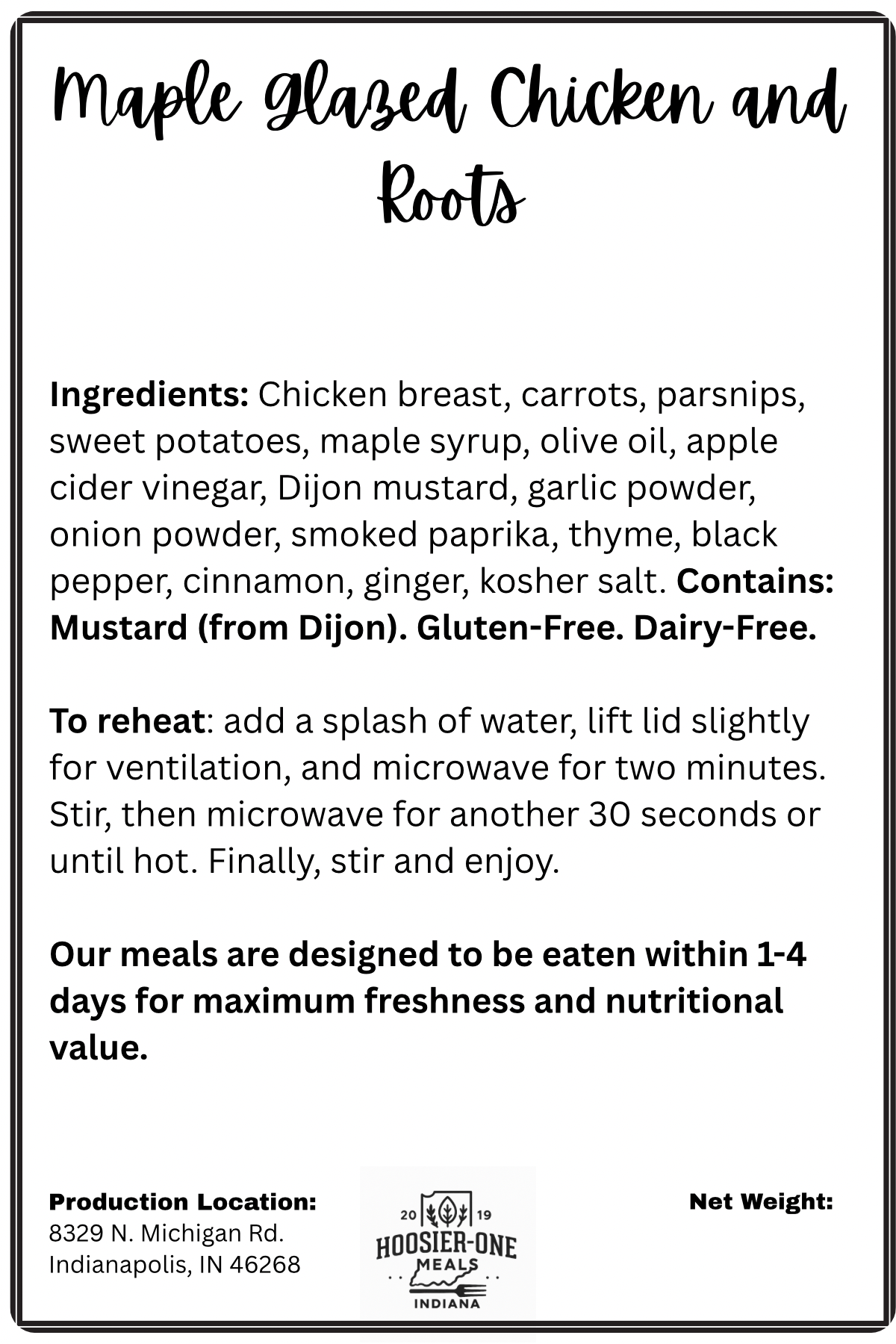 Maple Glazed Chicken & Roots — Family Meal (Feeds 4–6)