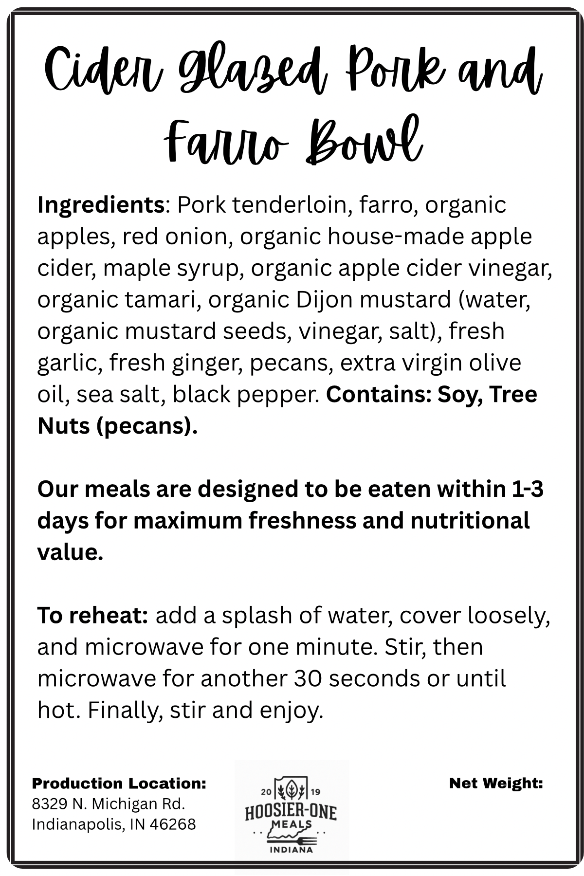 Cider Glazed Pork & Farro Bowl