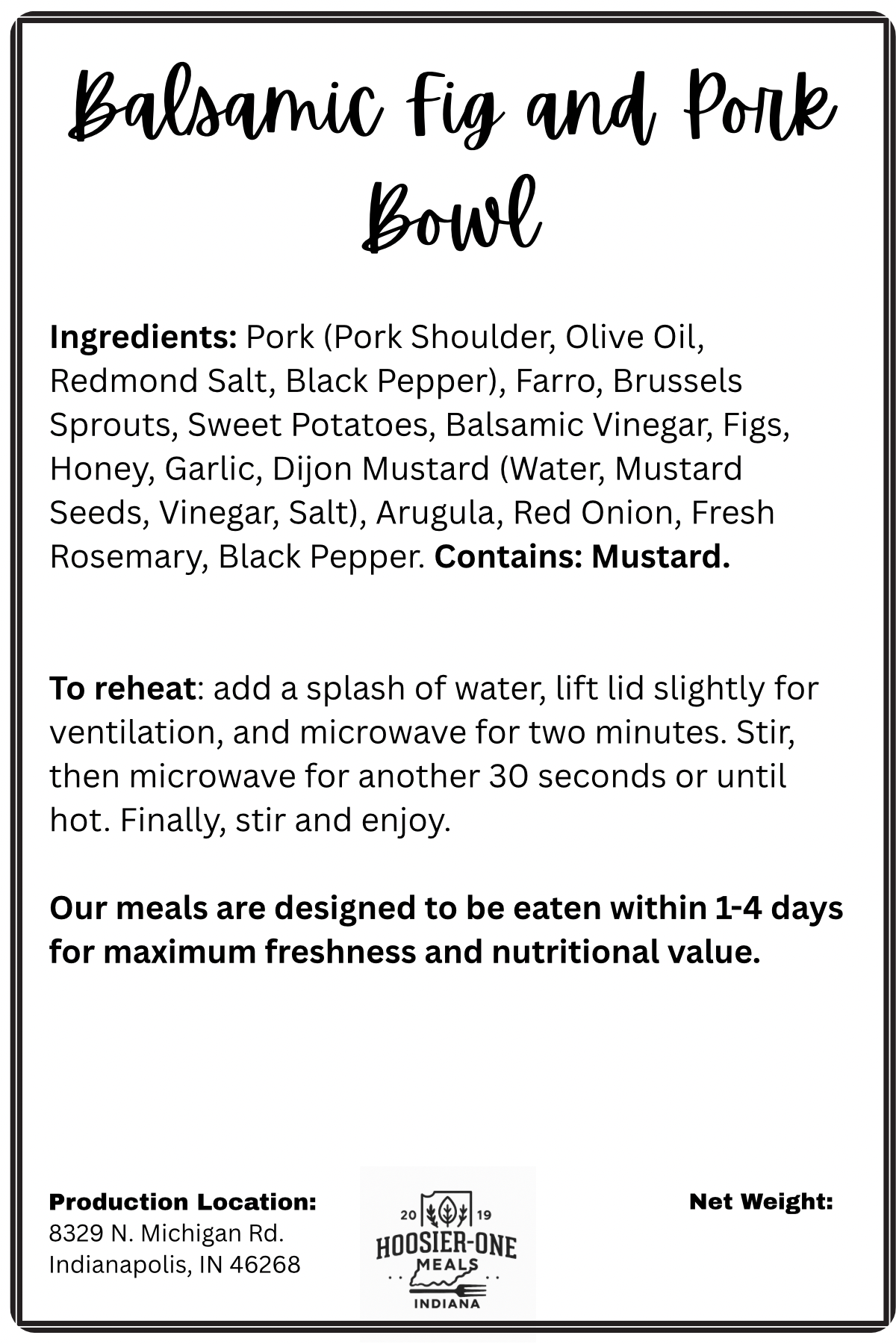 Balsamic Fig Pork Bowl