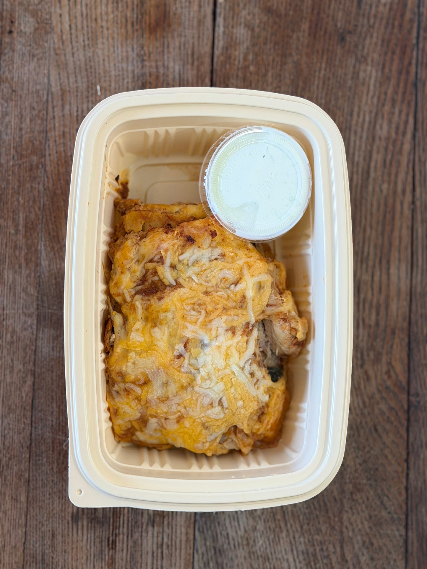 Roasted Poblano Chicken Enchilada Bake
