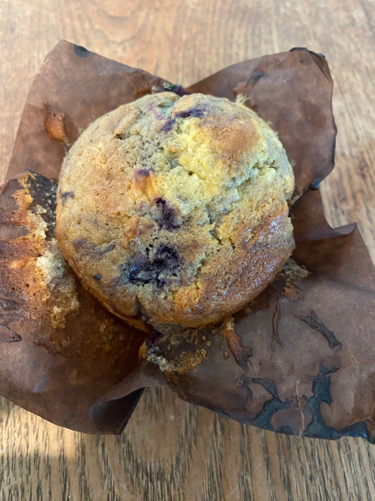 Yogurt Einkorn Blueberry Muffins