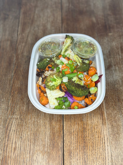 GINGER–GARLIC SESAME CHICKEN BOWL