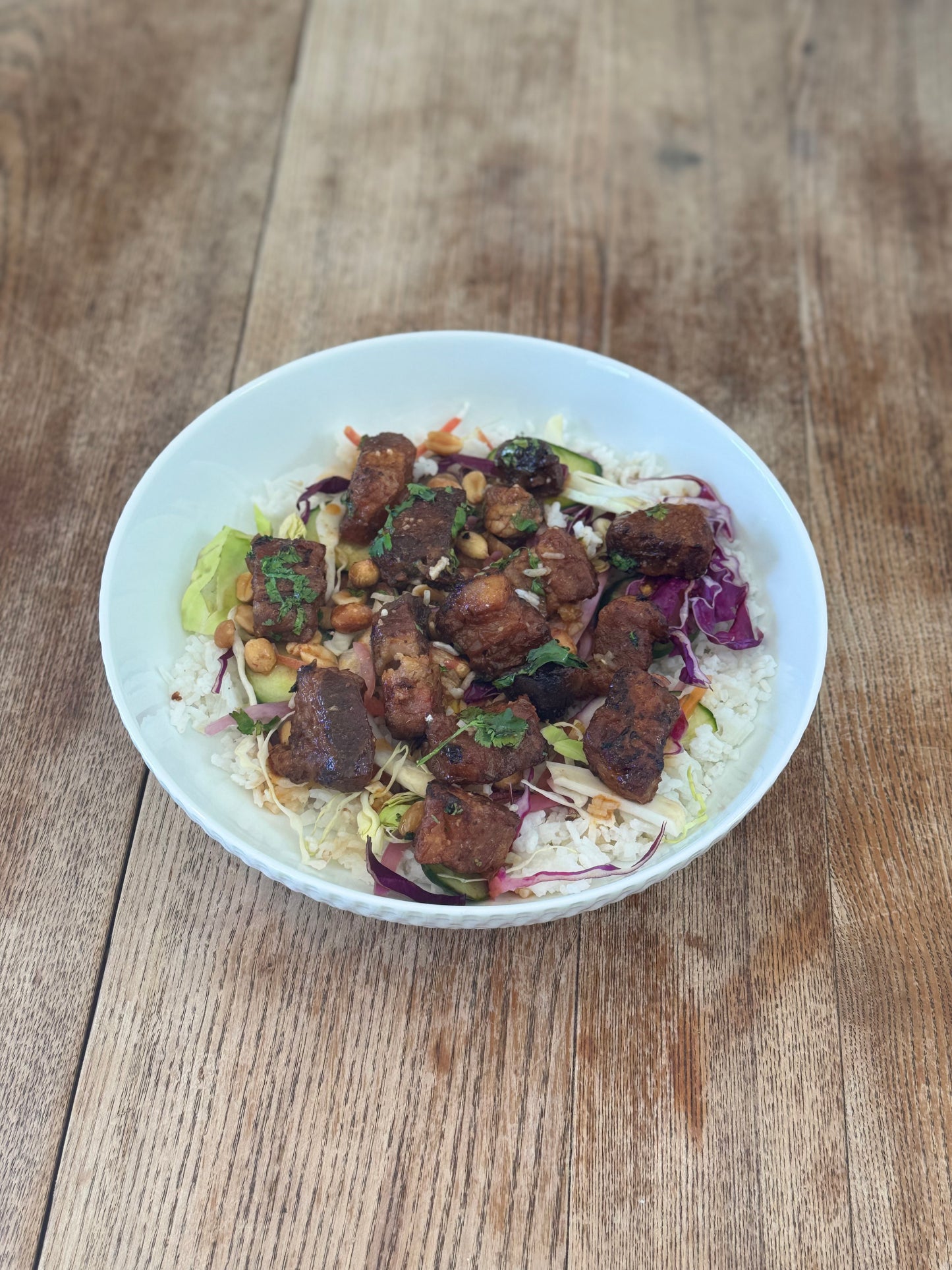 Crispy Thai Pork Belly Bowl