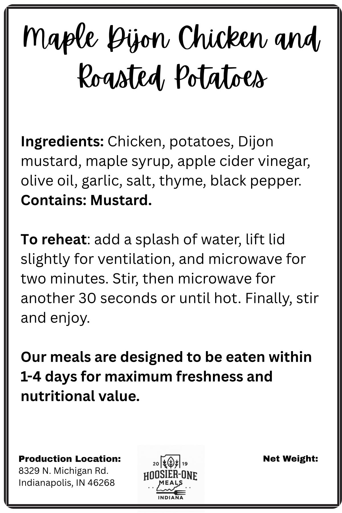 Maple Dijon Chicken & Roasted Potatoes