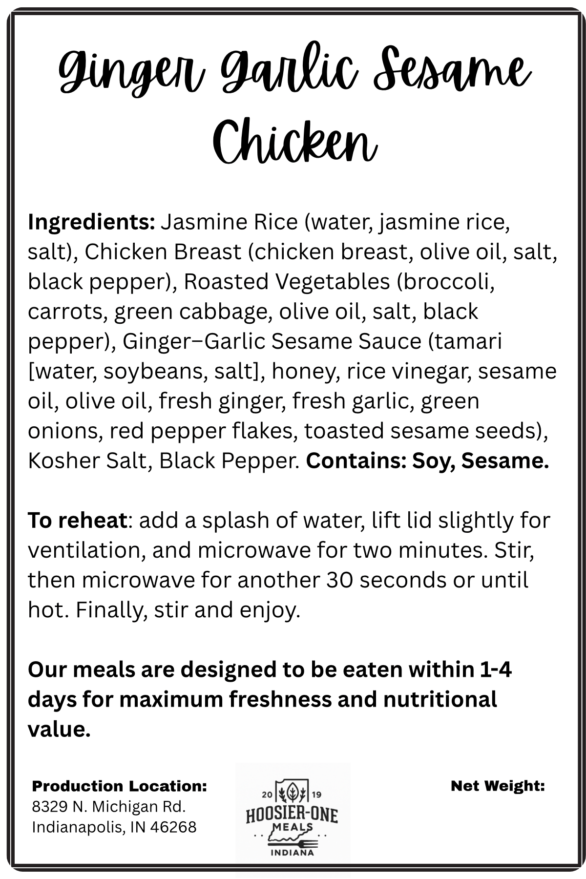 GINGER–GARLIC SESAME CHICKEN BOWL