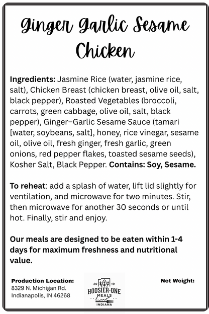 GINGER–GARLIC SESAME CHICKEN BOWL