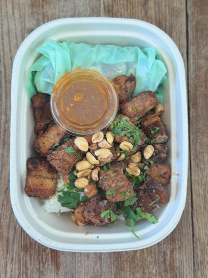 Crispy Thai Pork Belly Bowl