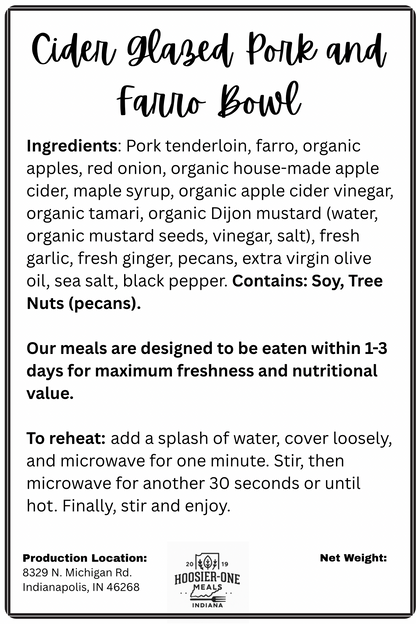 Cider Glazed Pork & Farro Bowl