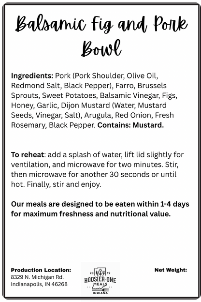 Balsamic Fig Pork Bowl