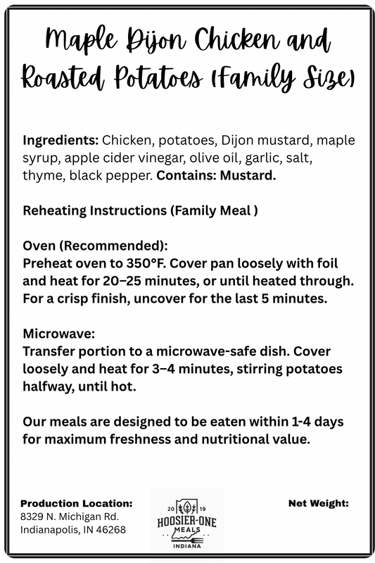 Maple Dijon Chicken & Roasted Potatoes Family Meal (Serves 4–6)