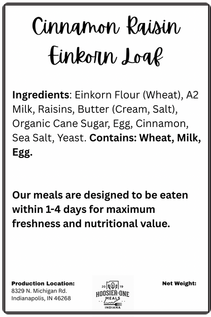 Cinnamon Raisin Einkorn Loaf