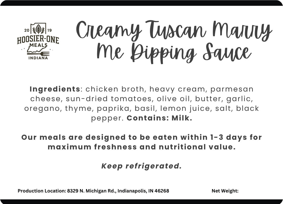 Creamy Tuscan Marry Me Dipping Sauce - Pint