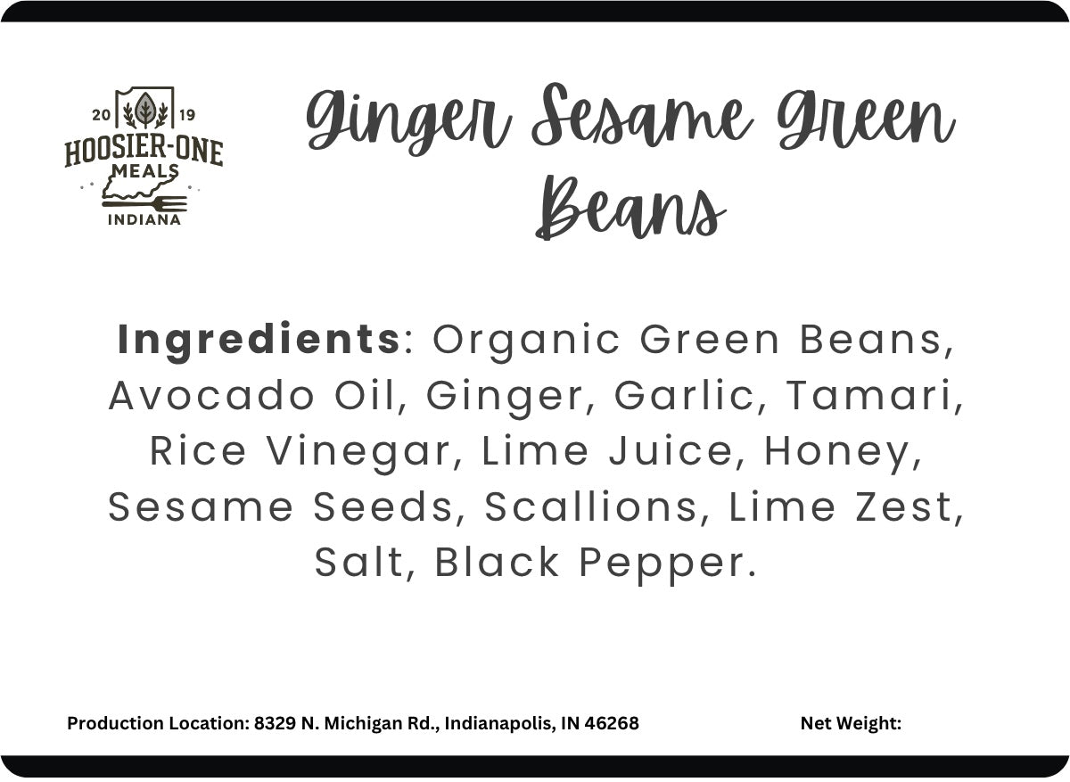 Organic Sesame Ginger Green Beans