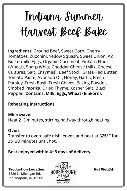 Indiana Summer Harvest Beef Bake