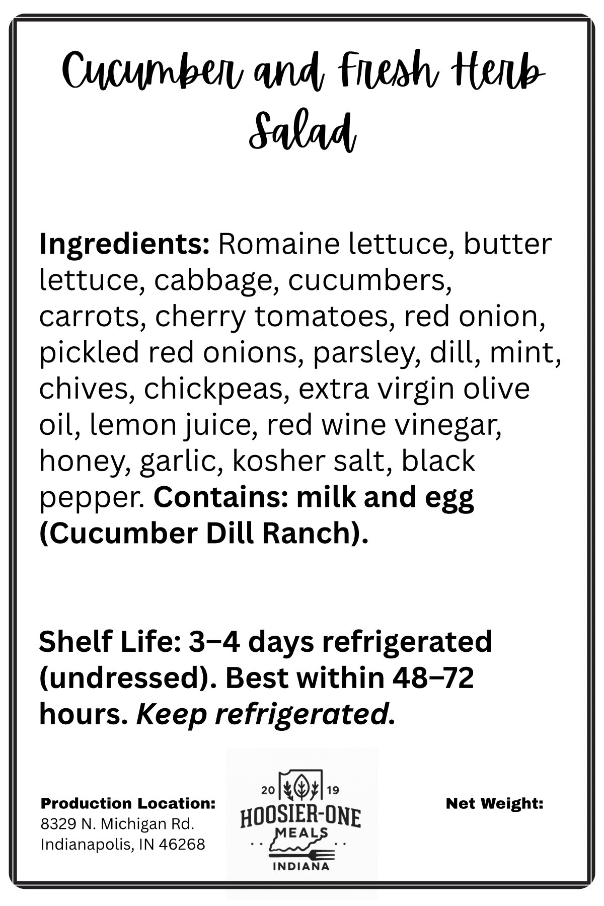 Cucumber & Fresh Herb Salad