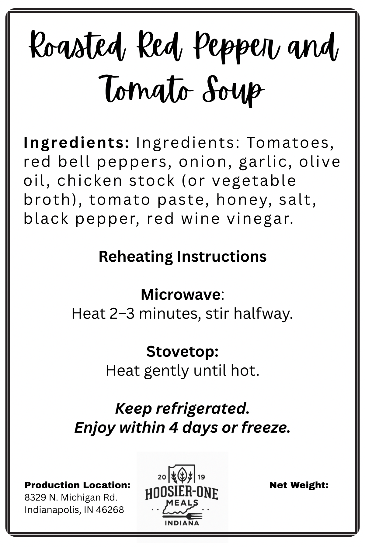 Roasted Red Pepper & Tomato Soup