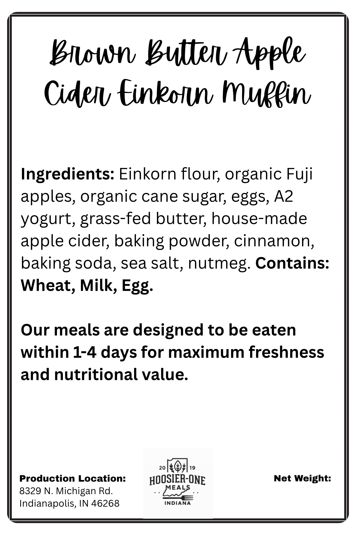 Brown Butter Apple Cider Einkorn Muffin