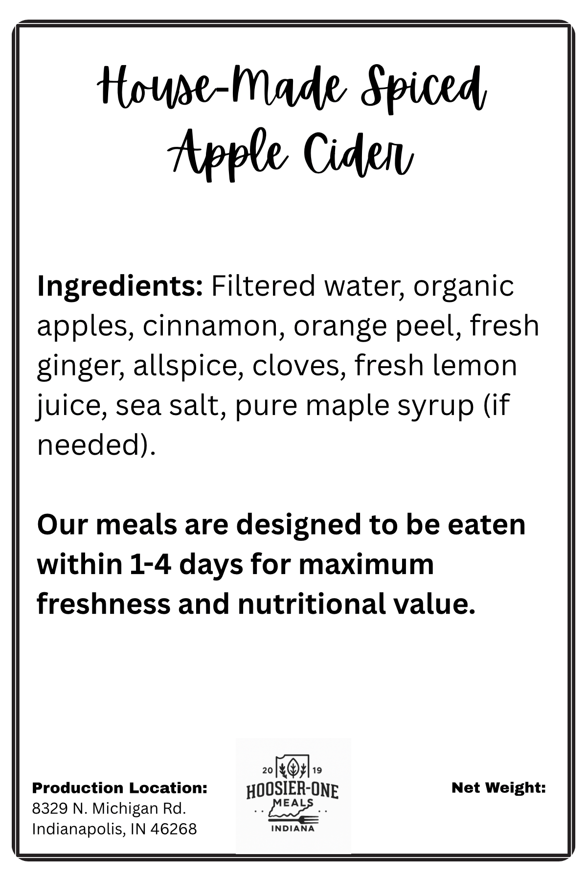 House-Made Spiced Apple Cider