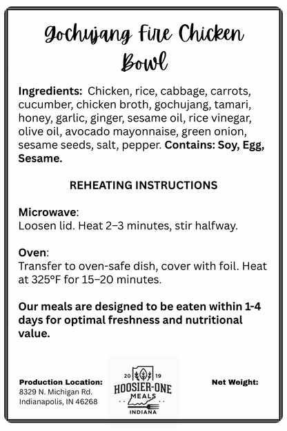 Gochujang Fire Chicken Bowl