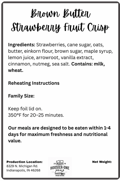 Brown Butter Strawberry Fruit Crisp