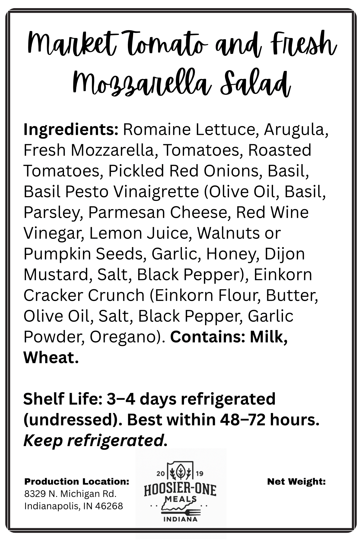 Market Tomato & Fresh Mozzarella Salad