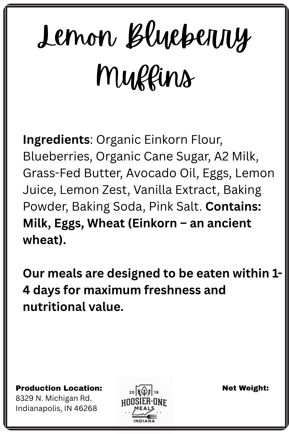 Blueberry Lemon Einkorn Muffins