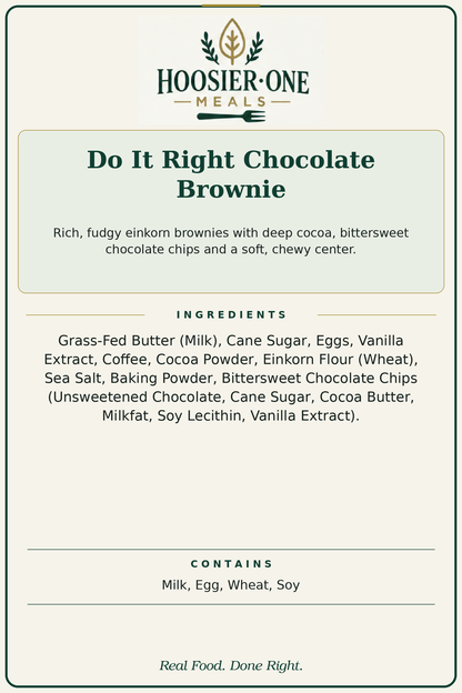 Do It Right Chocolate Brownie — ingredients and allergens