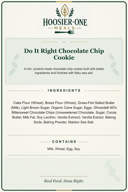 Hoosier One product information — Do It Right Chocolate Chip Cookie — a0a1afbfd768