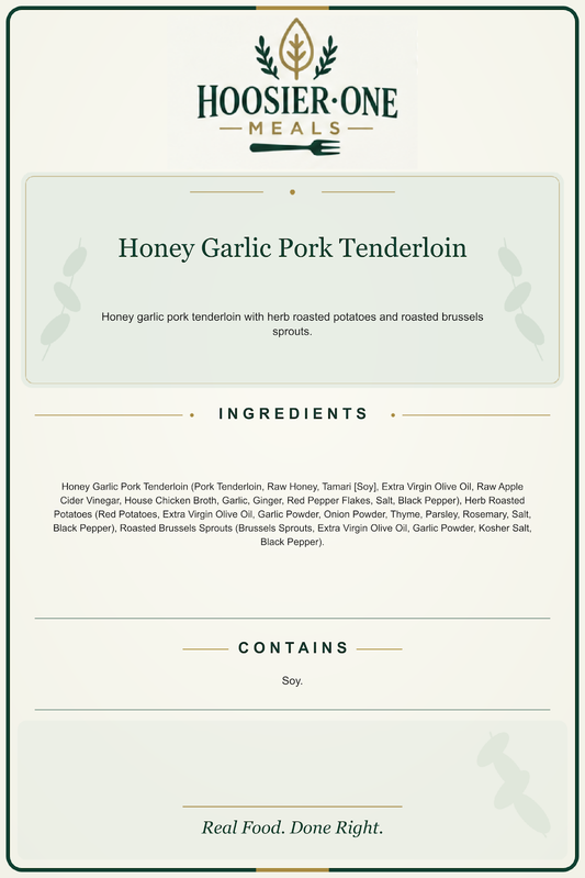 Hoosier One product information — Honey Garlic Pork Tenderloin — f477a6e98f97