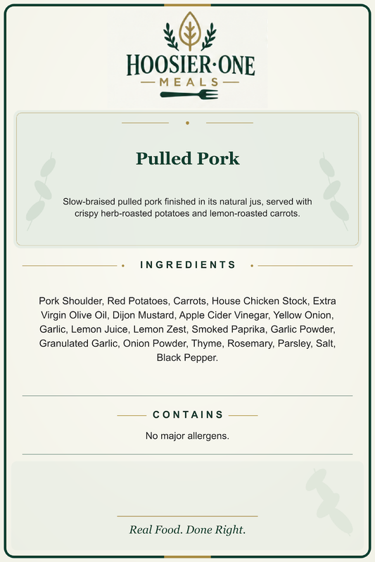 Hoosier One product information — Pulled Pork — e912648241ac
